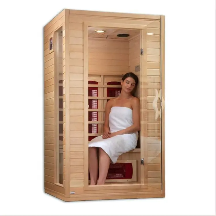 2 person Hemlock wood sauna room